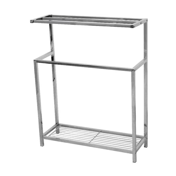 SCC8361 Edenscape Freestanding Iron Towel Rack, Polished Chrome